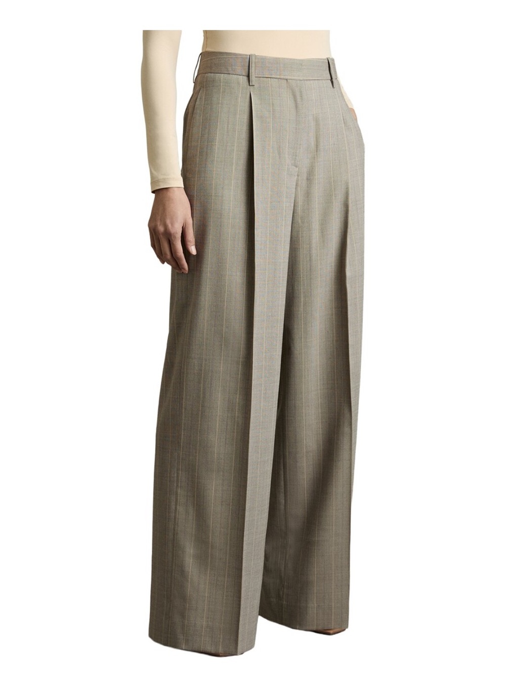 REISS Tallulah wool blend pleated trousers NWT